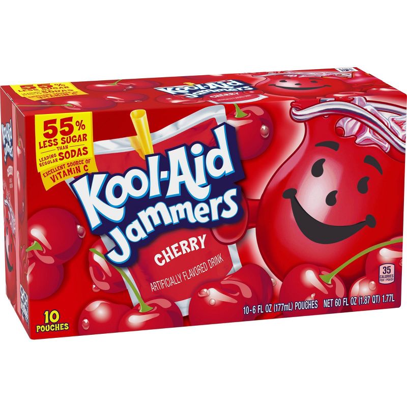 Kool-Aid Jammers Cherry Juice Drinks - 10pk/6 fl oz Pouches