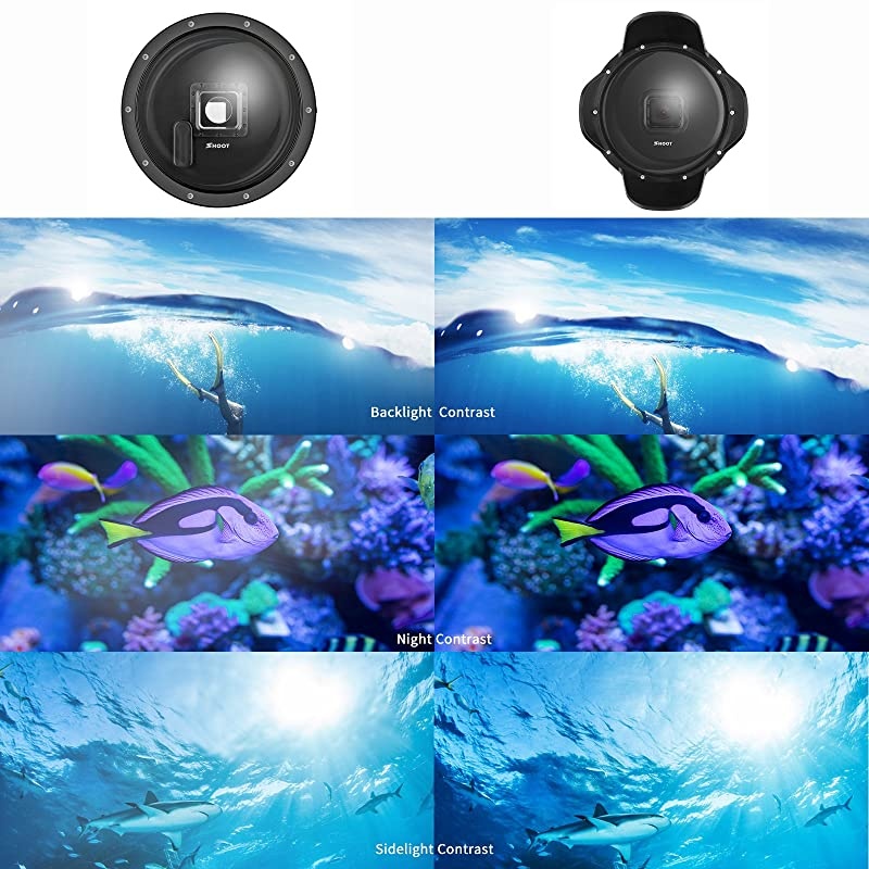 Official 50 Stabilizer Tray Dive Dome Port for GoPro HERO7 Black65 BlackHero2018 with Two Aluminum Alloy 1 Ball Handle for Underwater Photography Snorkeling Scuba Accessories