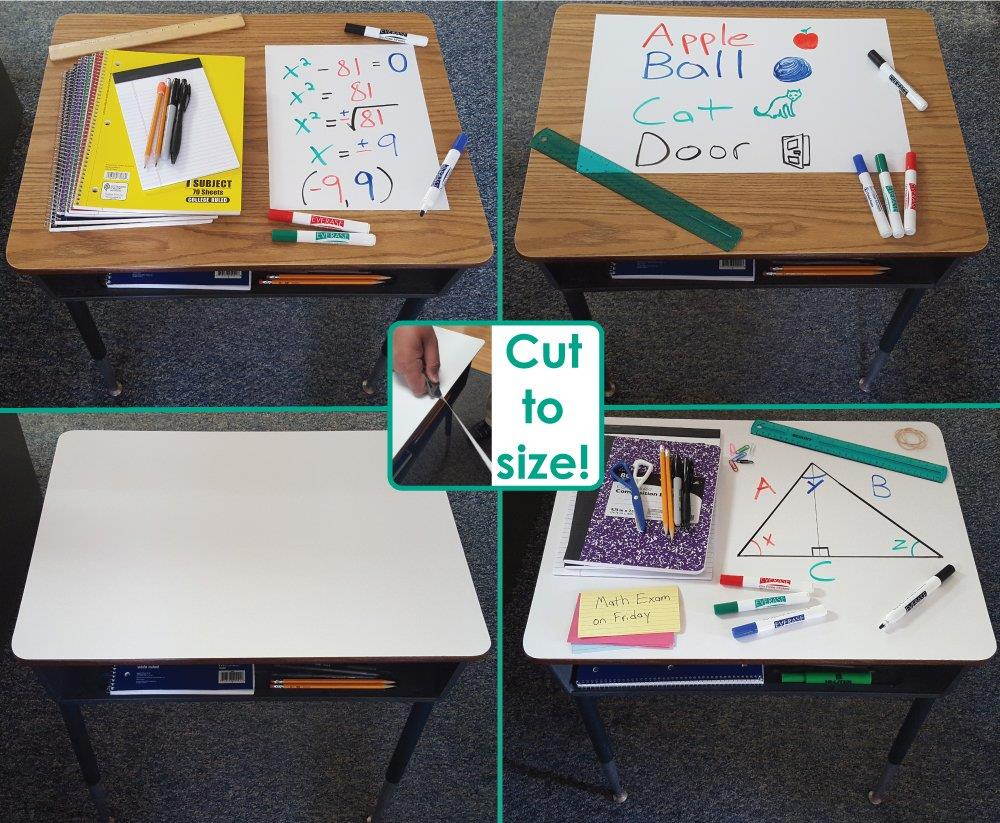 Everase Re-Stic Dry Erase Self-Adhesive Peel & Stick Sheet, (12 x 18 in.) FREE Marker & Cloth | Premium Quality Removable Whiteboard Decal/Sticker | Walls, Doors, Desks, Refrigerators