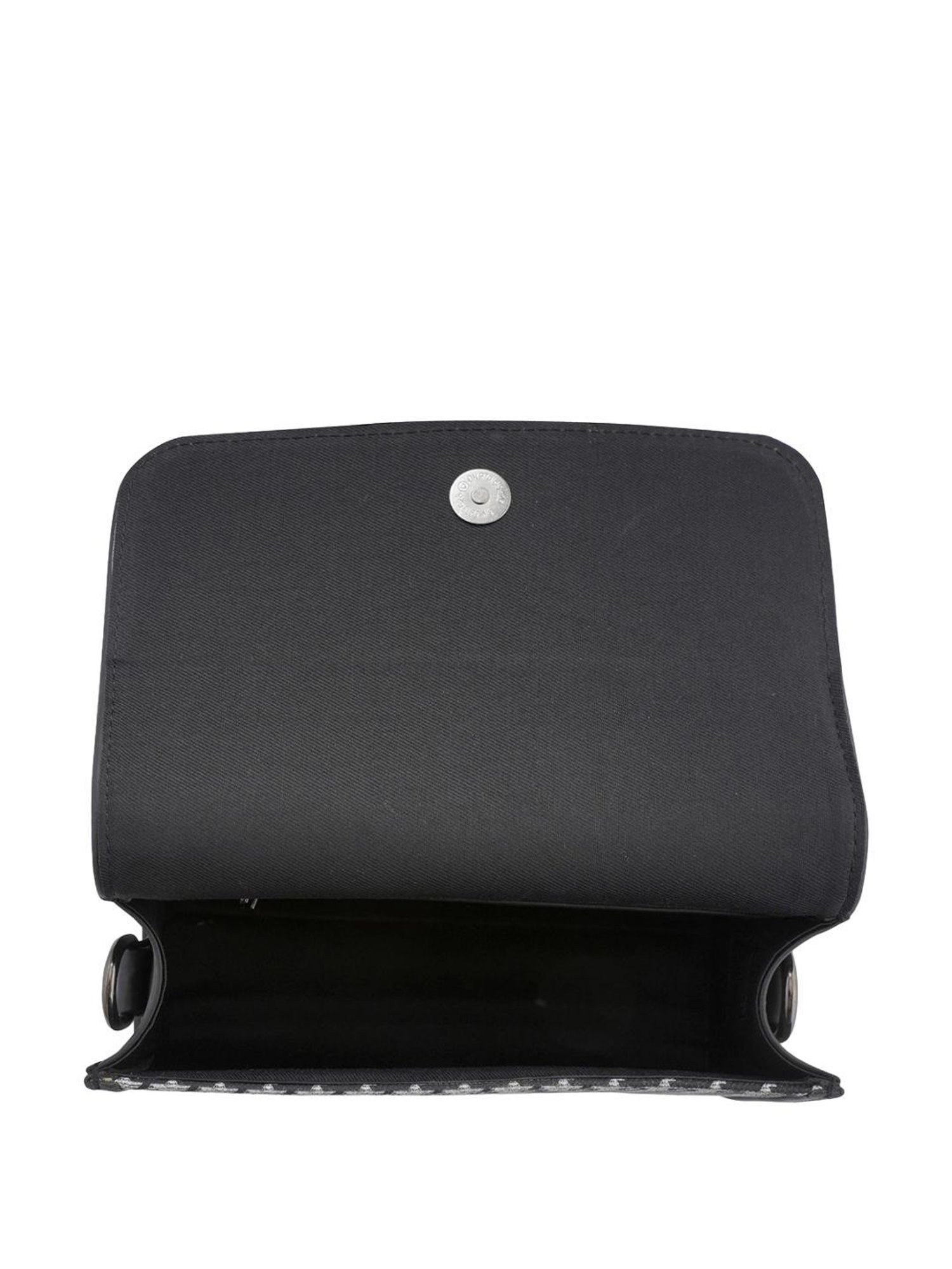 United Colors of Benetton Fernanda Black & White Printed Sling Handbag