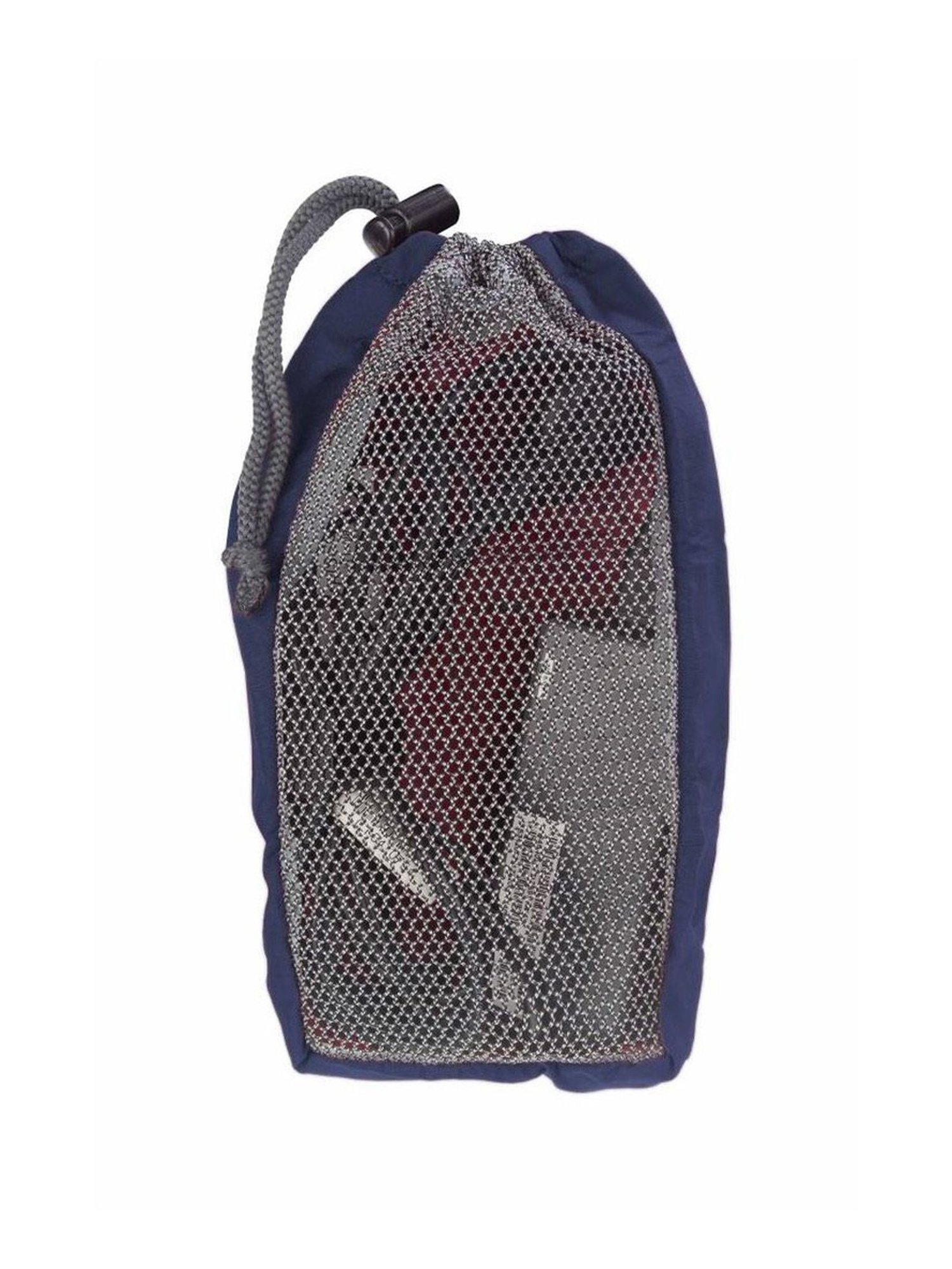 Harissons Navy Blue Polyester Solid Pouch