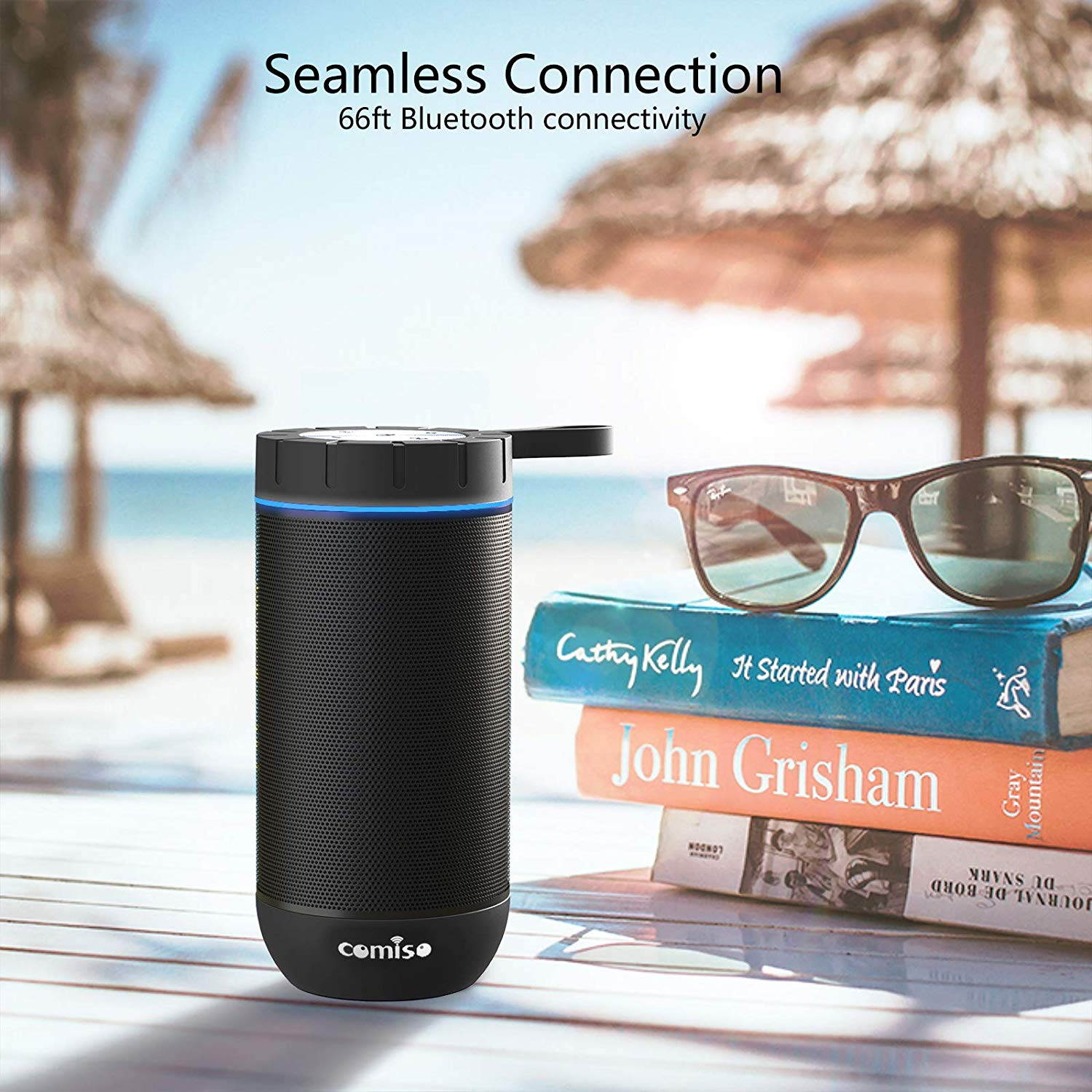 Waterproof Bluetooth Speakers, Outdoor Wireless Portable Speaker with microphone, 36 Hours Playtime, Superior Sound for Car, Camping, Beach, Sports, Pool Party, Shower