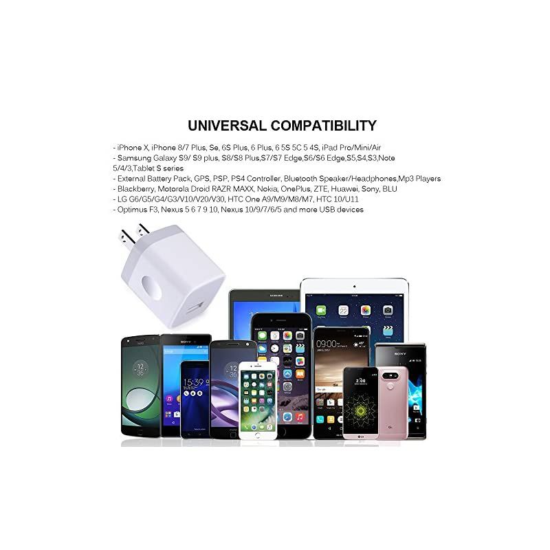 Single Port USB Charger, 1A 5V Wall Plug USB Power Adapter 5 Pack for Phone 12/11/X/8/7/6S/6S/6Plus/6/5S/5,Samsung Galaxy S20 Ultra/S10/S9/S8/S7 Edge Note 20/9/8,HTC,Nexus,Moto, BlackBerry,G8
