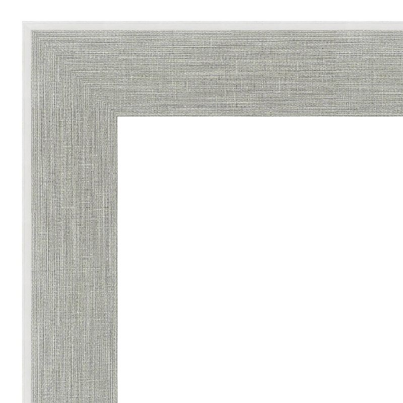 19" x 53" Glam Framed On the Door Mirror Linen Gray - Amanti Art