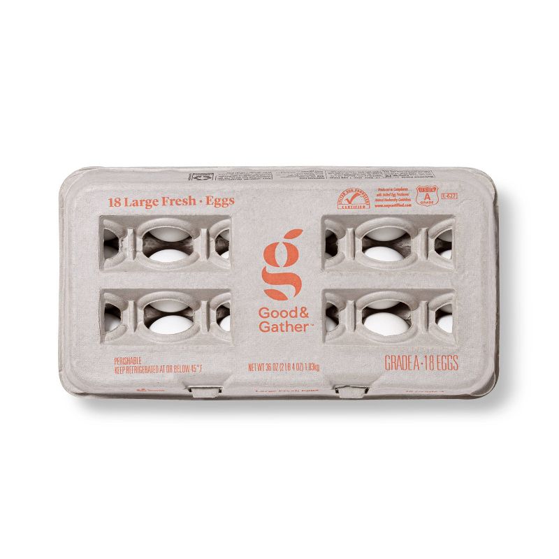 Cackle Fresh Grade A Large Eggs - 18ct