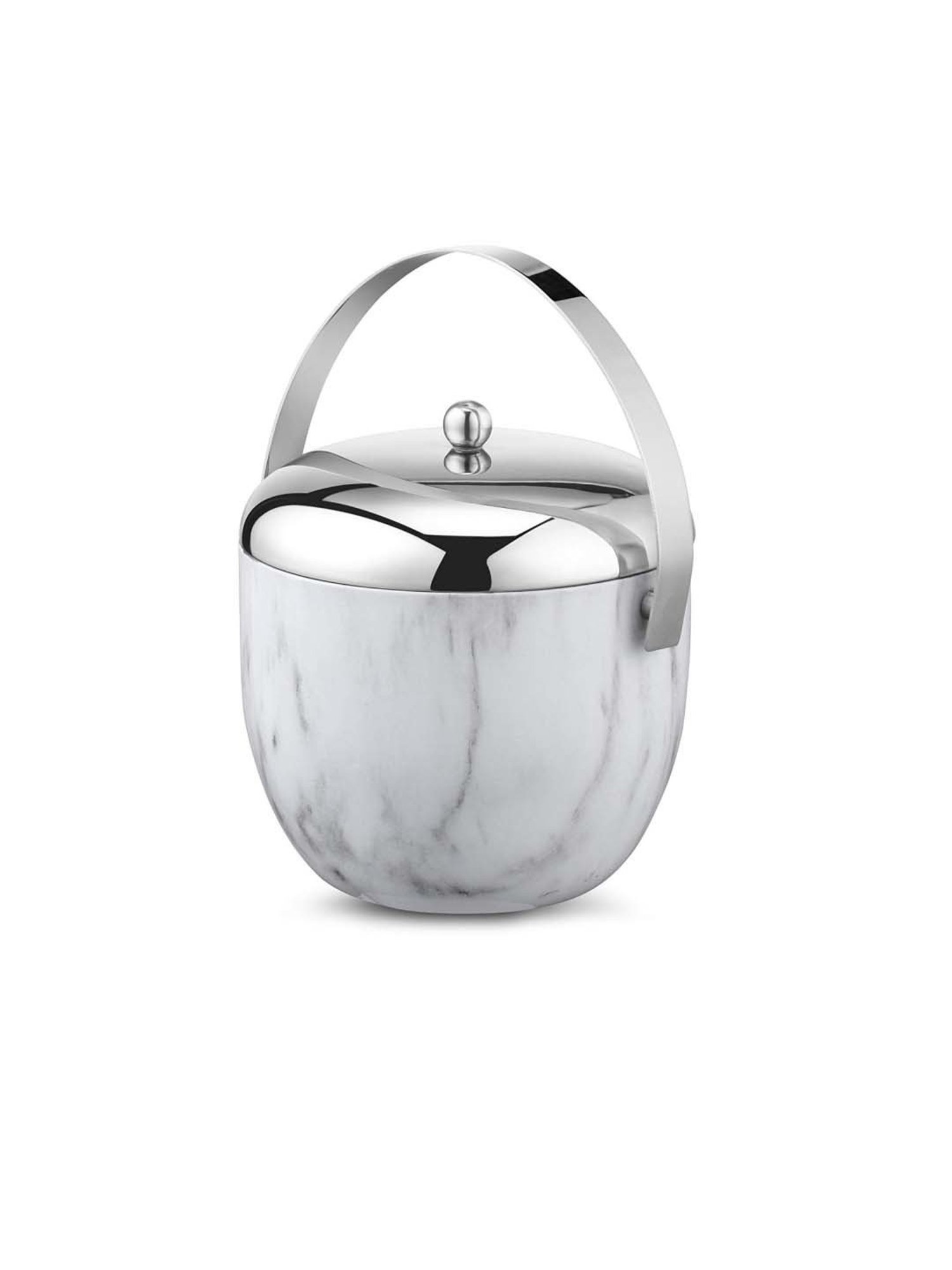 FnS Silver Stainless Steel Ice Bucket (1.25 L)