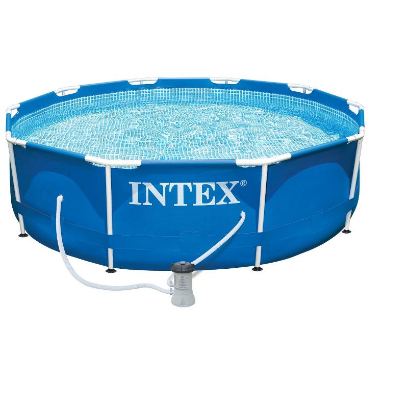 Intex 10ft x 30in Metal Frame Swimming Pool with Filter Pump Kokido B-VAC Vacuum