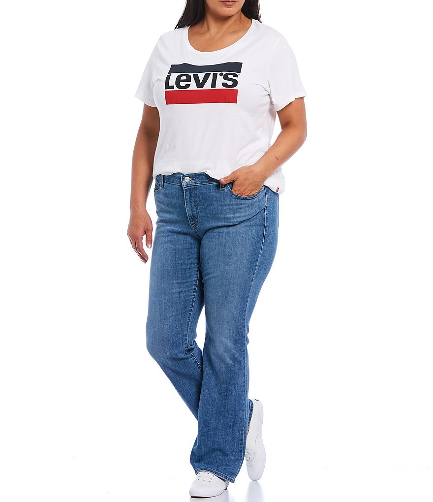 Ruby Rd. Plus Size Super Soft Stretch Denim Straight Leg Jeans
