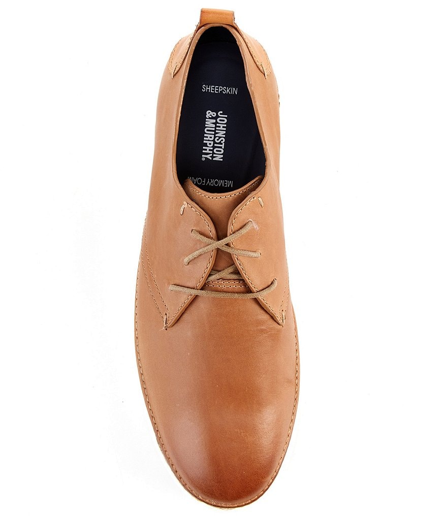 Johnston & Murphy Men's Noah Leather Plain Toe Lace-Up Shoes