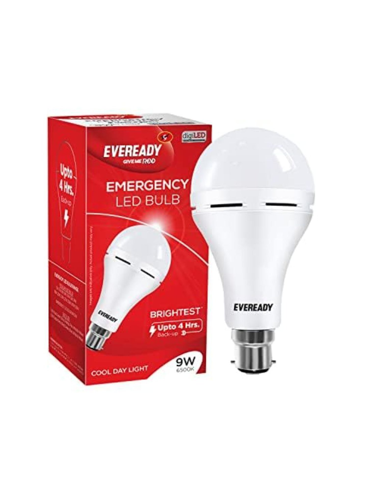Eveready B22D 9W Emergency LED Bulb - Pack of 2 (White)