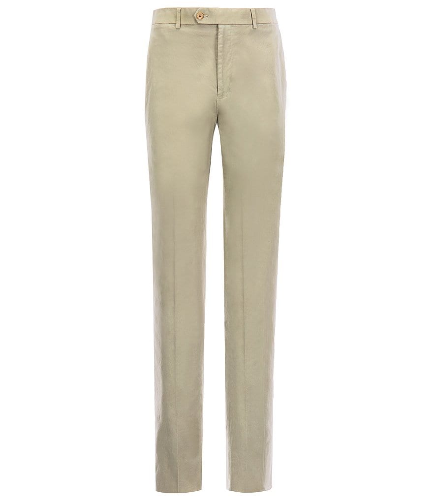 Hart Schaffner Marx Tailored Modern Fit Flat Front Solid Dress Pants