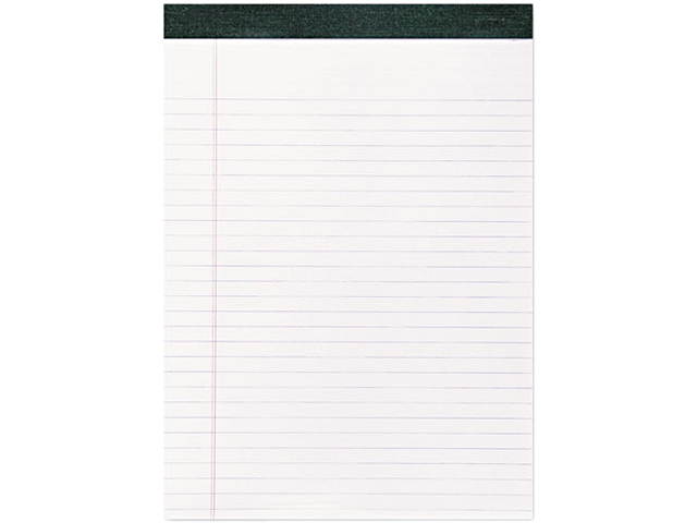 Roaring Spring 74713 Recycled Legal Pad, 8 1/2 x 11 3/4 Pad, 8 1/2 x 11 Sheets, 40/Pad, White, Dozen