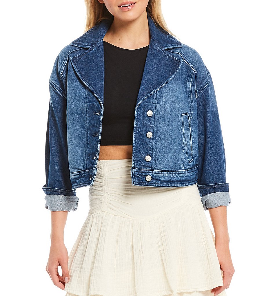 Free People Now Or Never Long Sleeve Denim Jacket