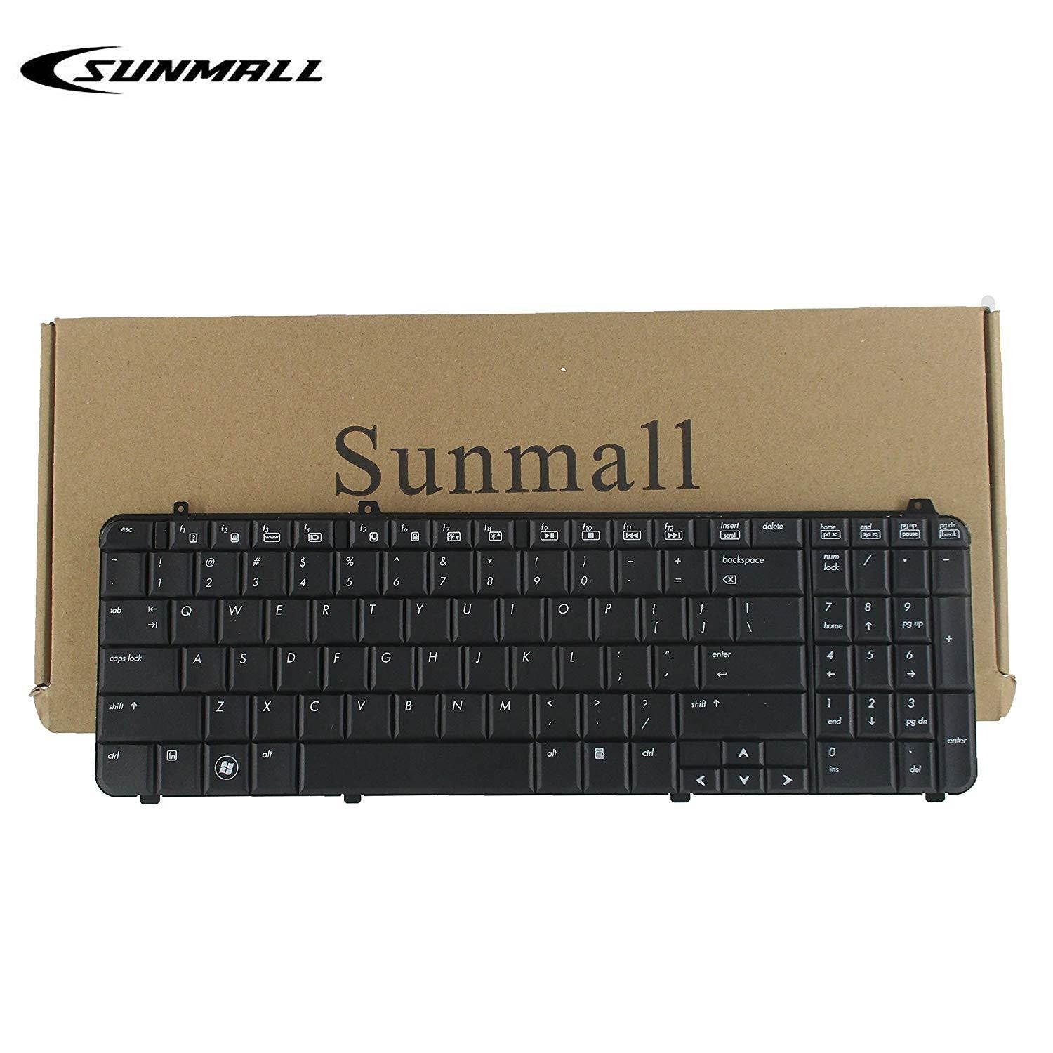 SUNMALL Keyboard Replacement Compatible with HP Pavilion dv6-1000 DV6-1100 dv6-1200 DV6-1300 DV6-2000 DV6-2100 DV6Z-1100 DV6T-1200 DV6T-2000 DV6Z-2000 Series Laptop Black US Layout(6 Months Warranty)