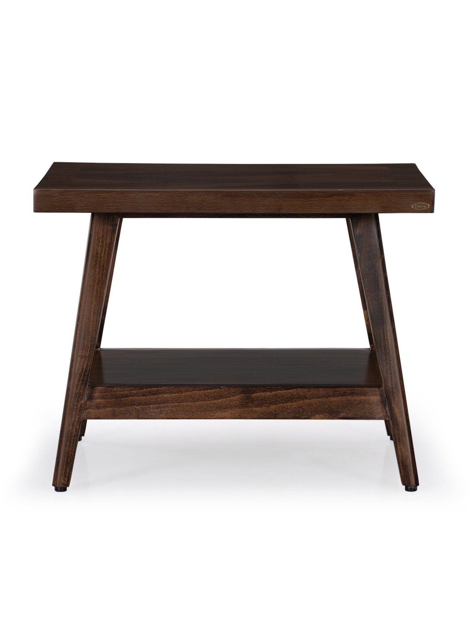 Durian Symphony Brown Solid Wood Veneer Side & End Table