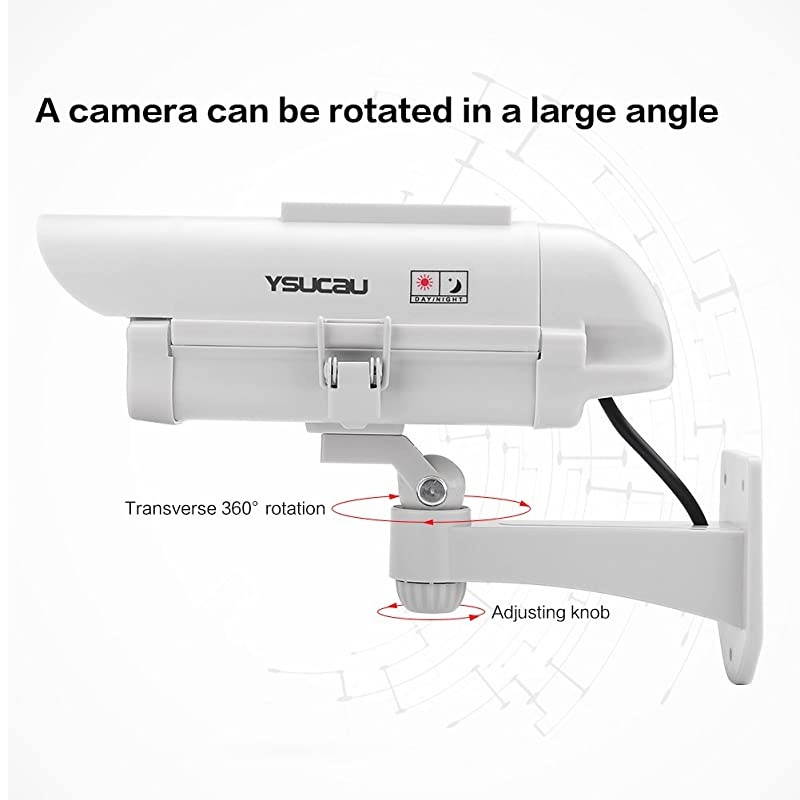 Solar Powered CCTV Security Fake Dummy Camera with Flashing Led Outdoor/Indoor Use for Homes & Business