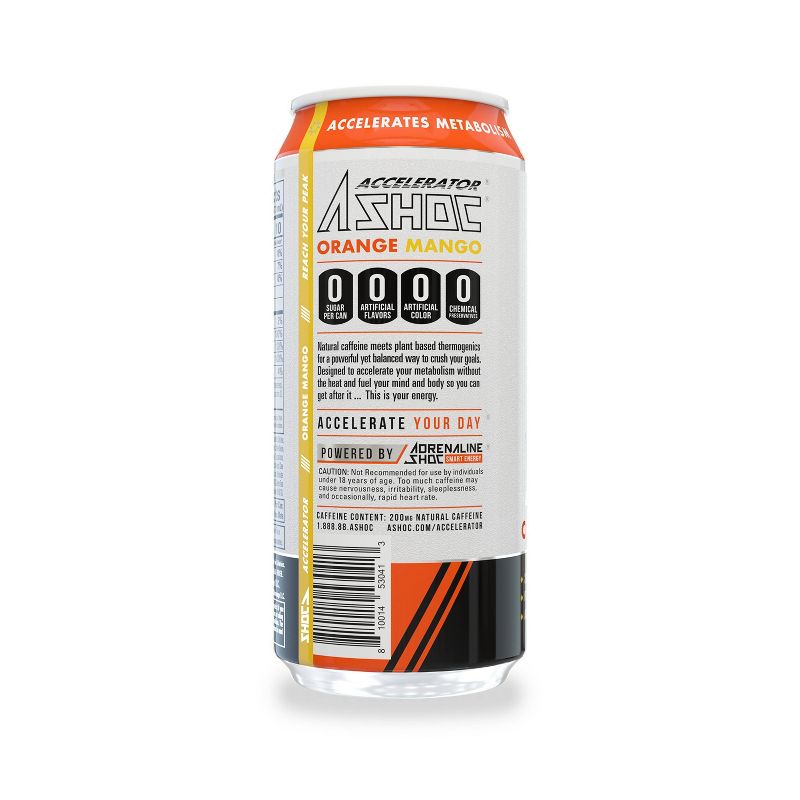 Adrenaline Shoc Accelerator Orange Mango Energy Drink - 16 fl oz Can