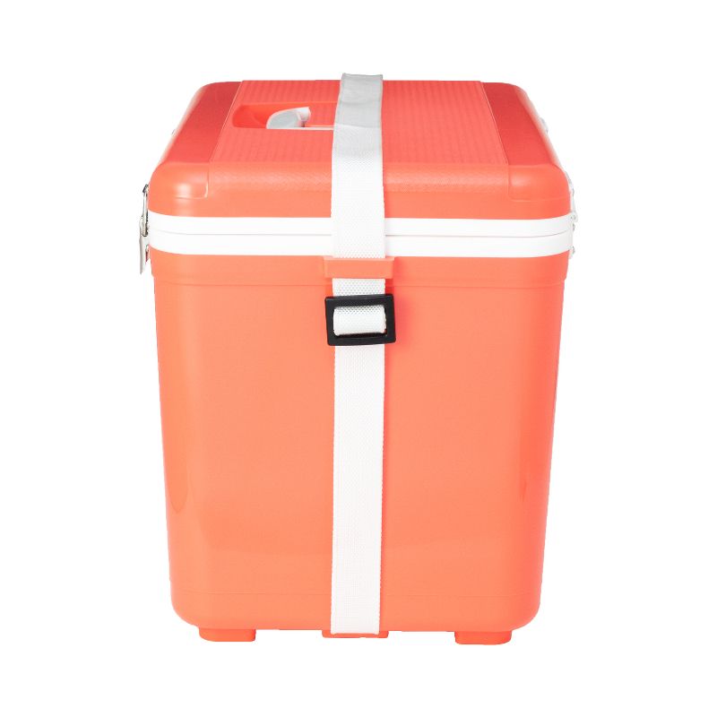 Engel 19 UC19CR Quart 32 Can Leak Proof Odor Resistant Insulated Cooler Drybox with Integrated Shoulder Strap, Coral