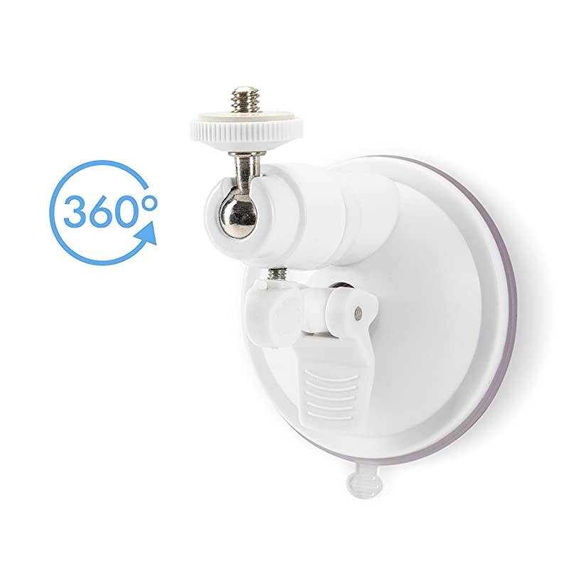 Smart Adjustable Indoor/Outdoor Security Suction Cup Wall Mount Compatible with Arlo, Arlo Pro/Pro 2/Pro 3/Pro 4, Arlo Ultra/Ultra 2, and Other Compatible Models (2 Pack, Black)