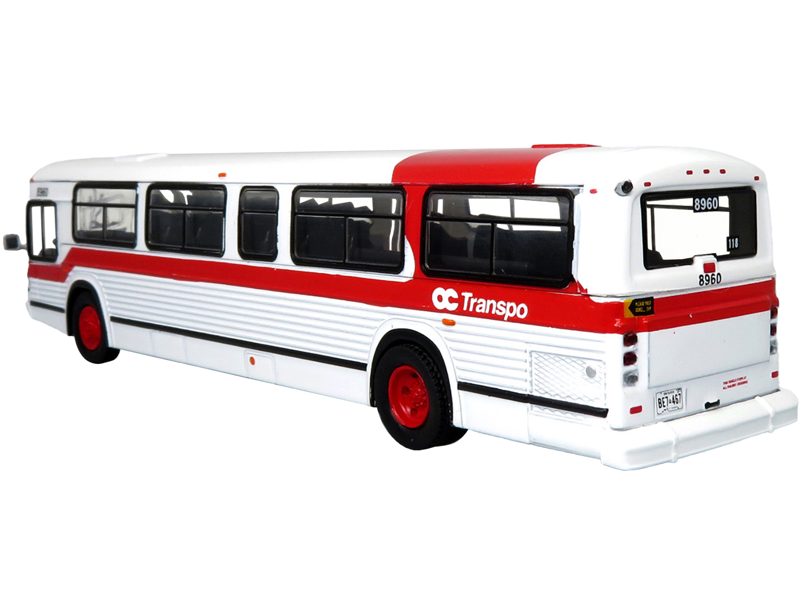 MCI Classic City Bus Plain White "Vintage Bus & Motorcoach Collection" 1/87 Diecast Model by Iconic Replicas
