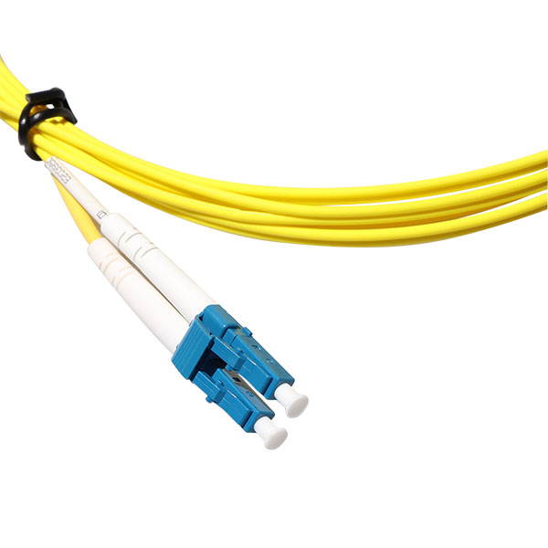 Fiber Optic Cable LC-SC 9/125 Duplex Single-Mode Fiber Cable Yellow 1 meters