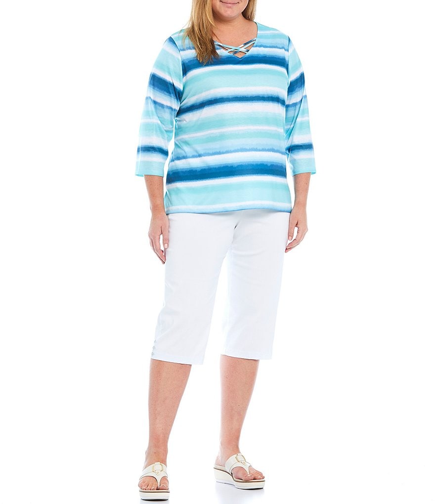 Bryn Walker Plus Size Pira Ponti Sleeveless Jewel Neck Oversized Tank