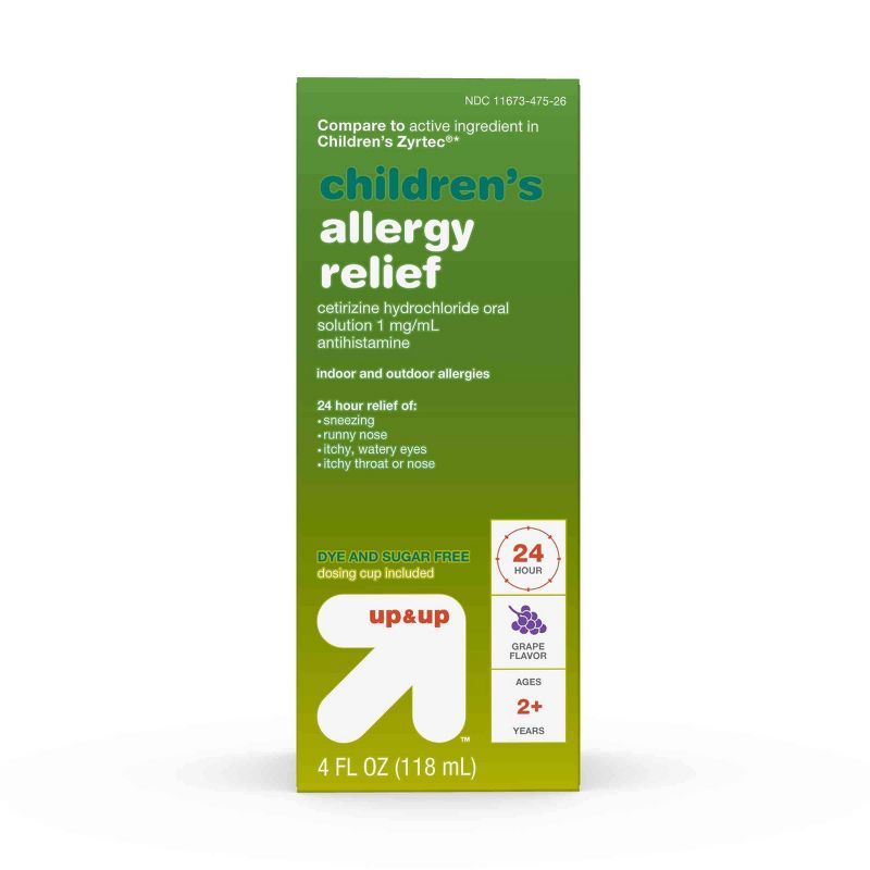Children's Cetirizine Hydrochloride Allergy Relief Liquid - Grape - 4 fl oz - up & up™