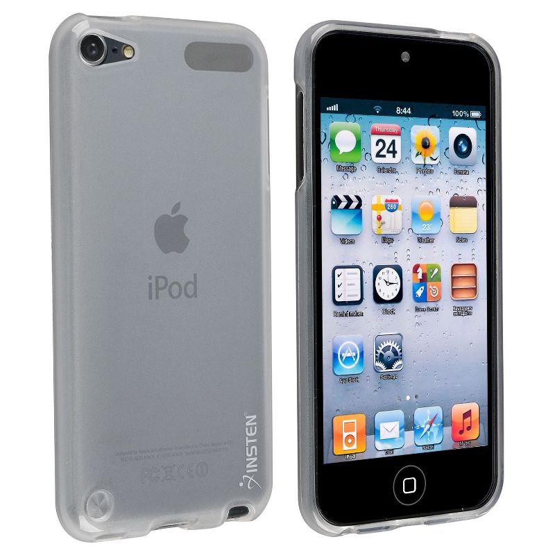 INSTEN TPU Rubber Skin Case compatible with Apple iPod touch 5th/6th Generation, Frost Clear White