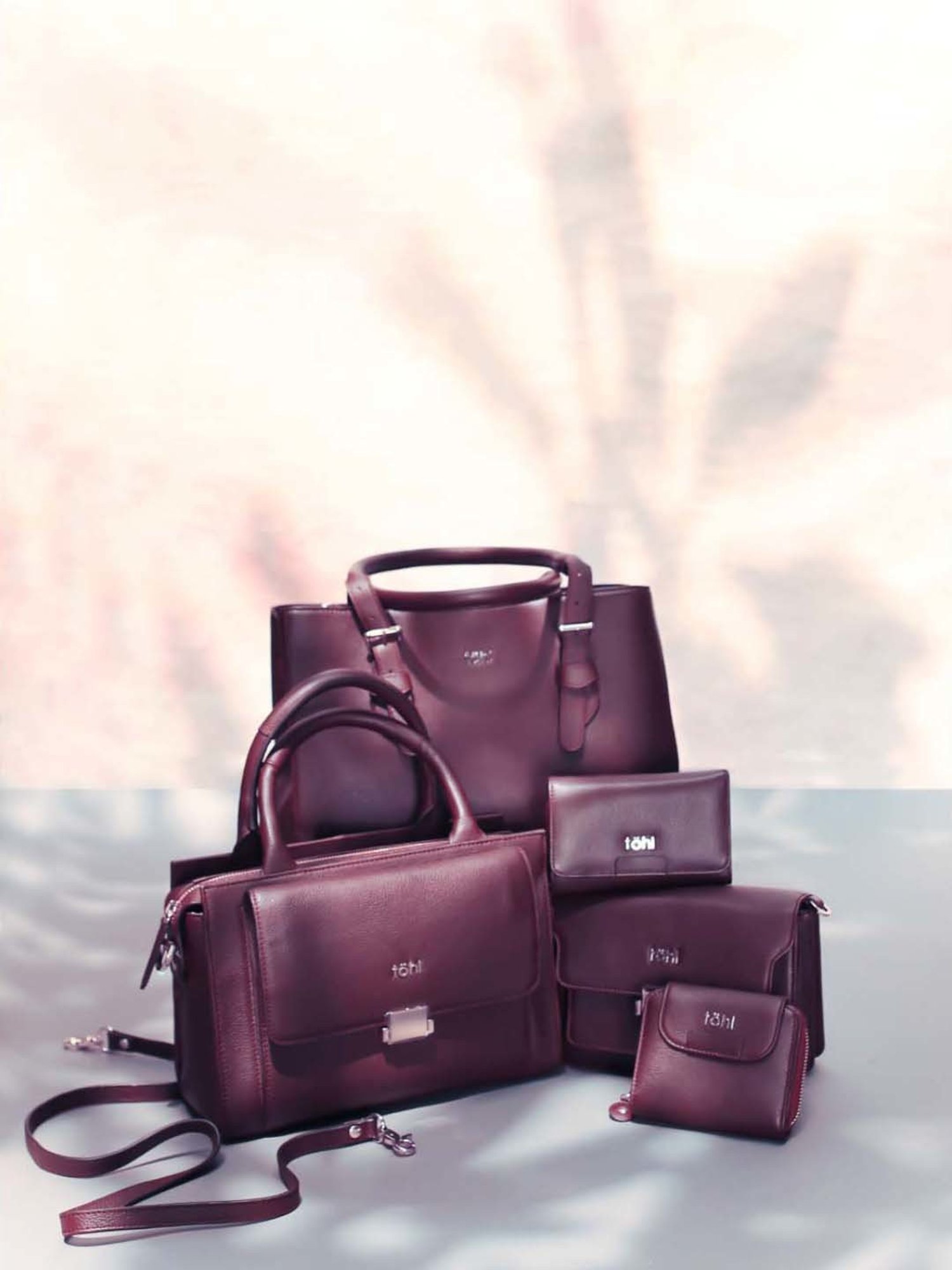 Tohl Burgundy Solid Small Handbag