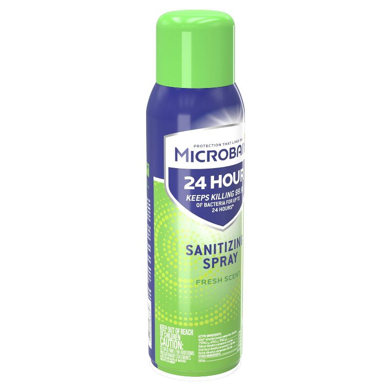 Microban 24 Hour Disinfectant Sanitizing Spray, Fresh Scent - 15 fl oz