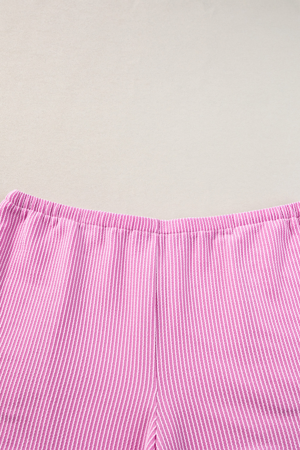 Phalaenopsis Ribbed Knit T Shirt and Shorts Plus Size Pajama Set