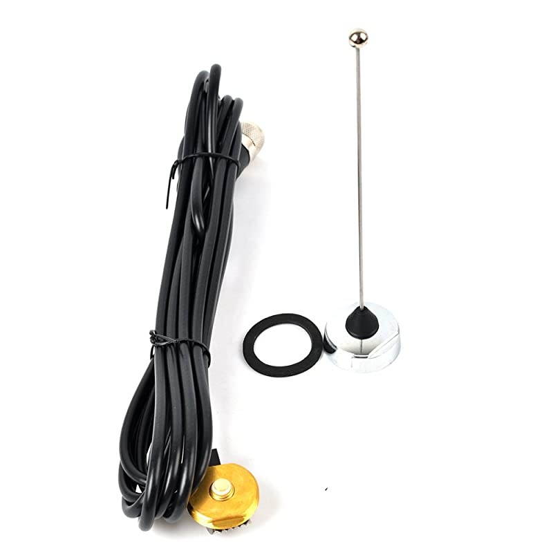 TCJN1 UHF NMO 400470 Mhz Antenna with 13 ft RG58 Coax Cable NMO to UHF PL259 Connector for Yaesu Kenwood HYT Vertex Icom Mobile Radios