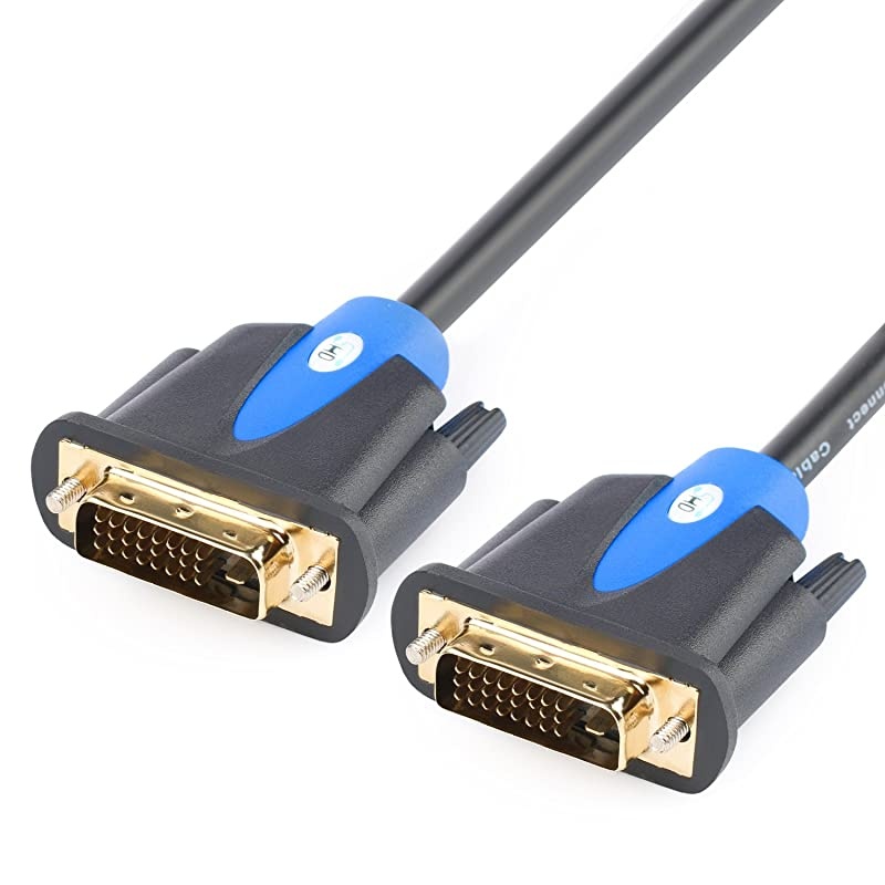 DVI Cable 50Feet DVI to DVI 24+1 Male to Male Dual Link DVID Monitor Cable for PC HDTV Porjector