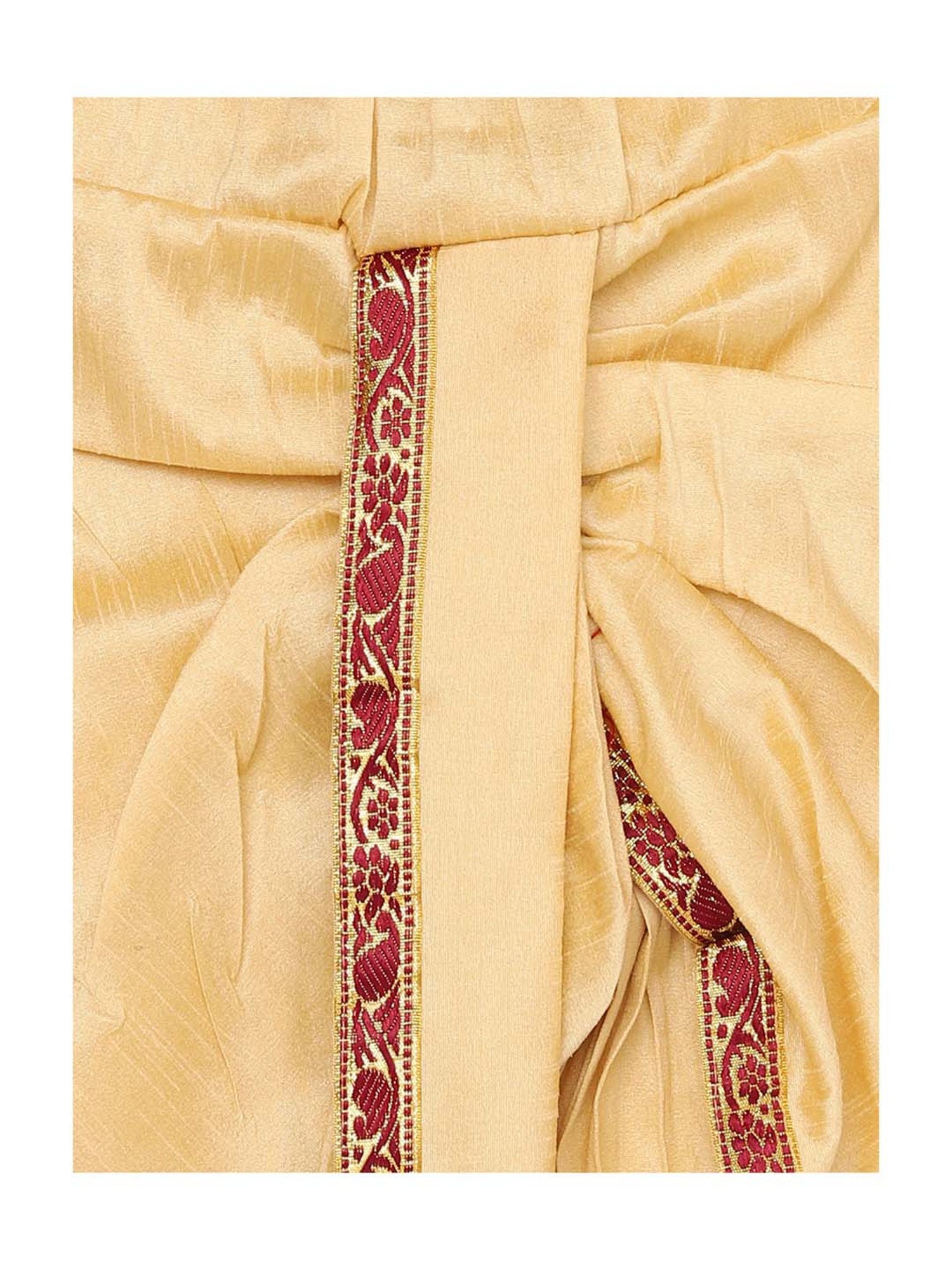 VASTRAMAY Kids Maroon Embroidered Kurta Set