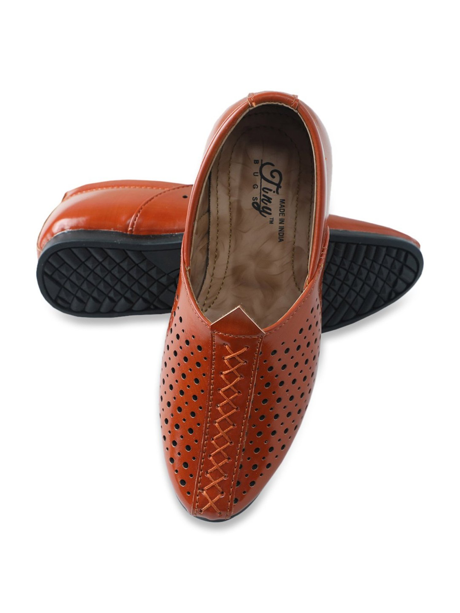 Tiny Bugs Kids Tan Mojri Shoes