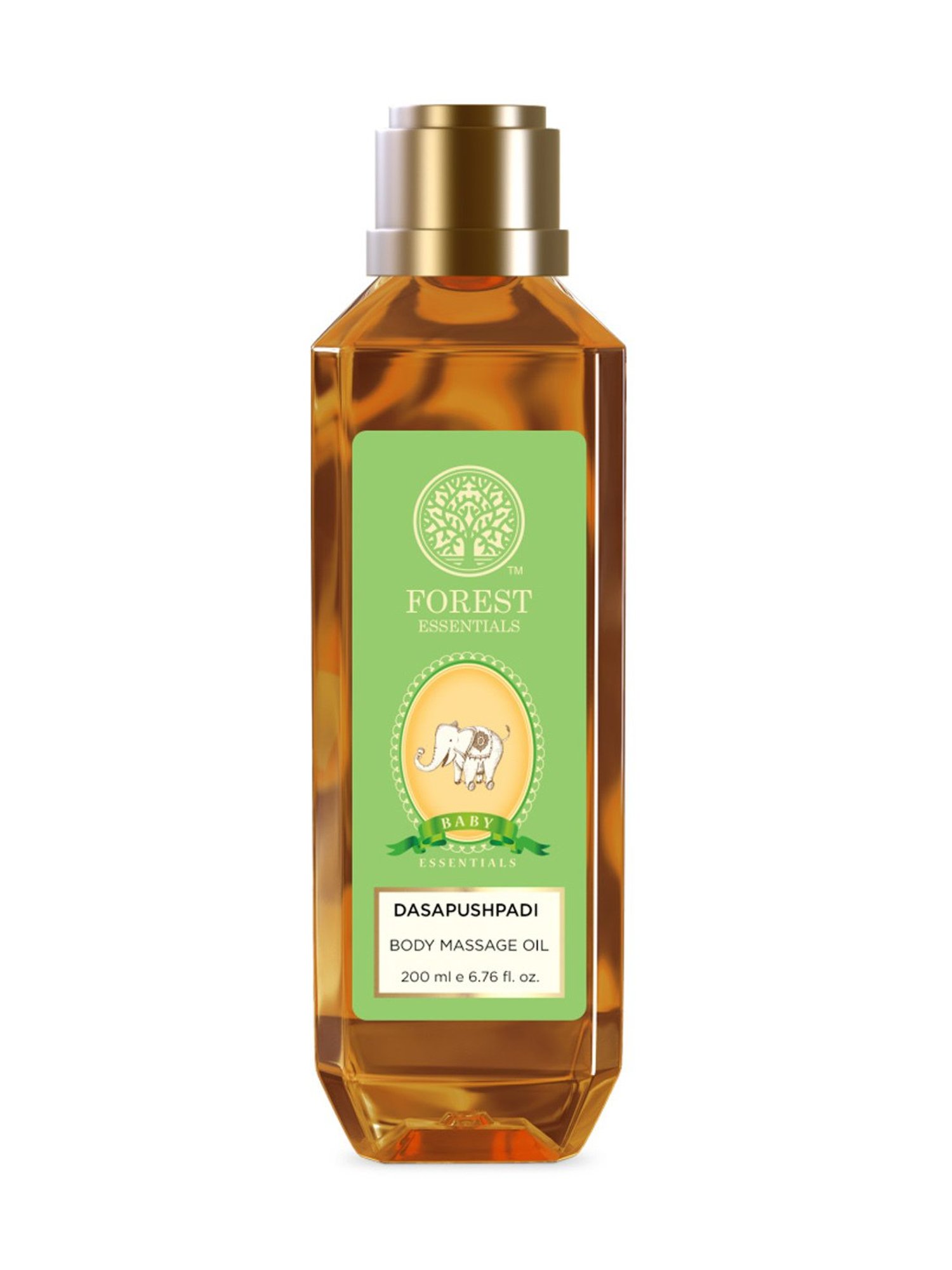 Forest Essentials Dasapushpadi Ayurvedic Natural Body Oil for Babies - 200 ml