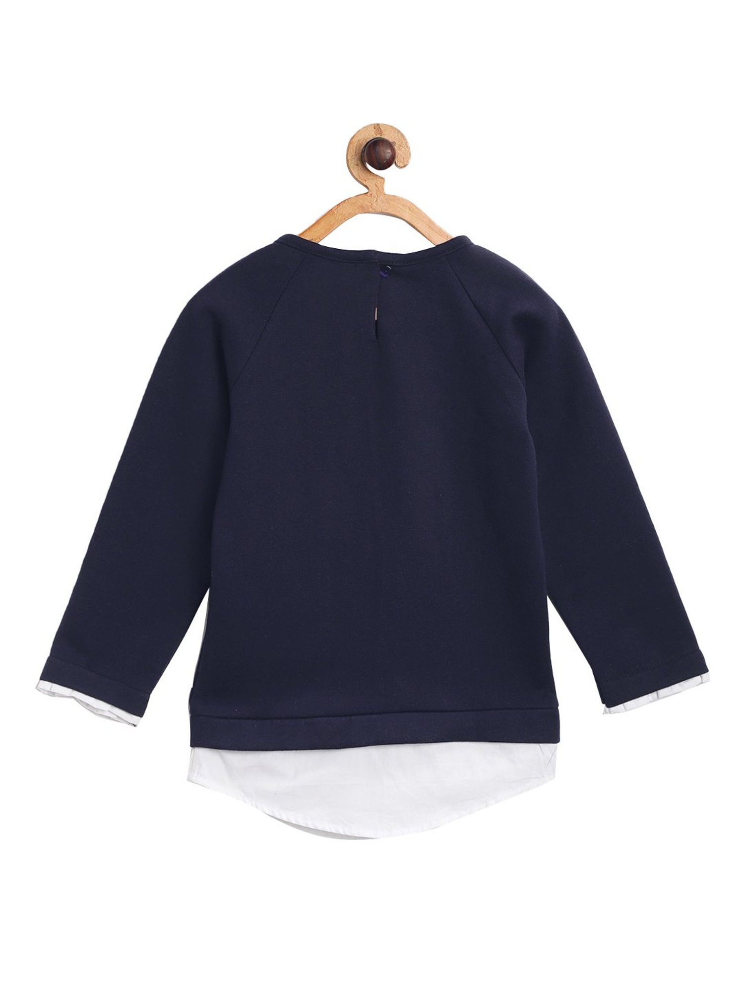 Lazy Shark Kids Navy Printed  Sweatshirt