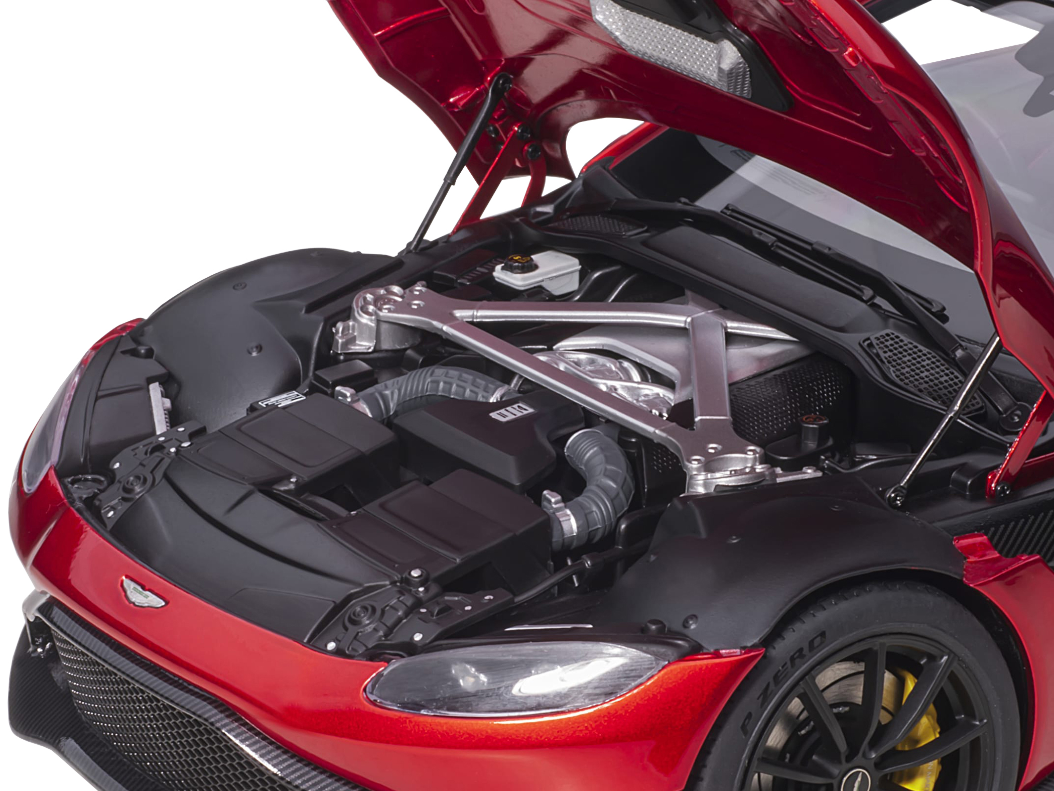 Aston Martin Valkyrie Maximum Orange with Black Top 1/18 Model Car by Top Speed