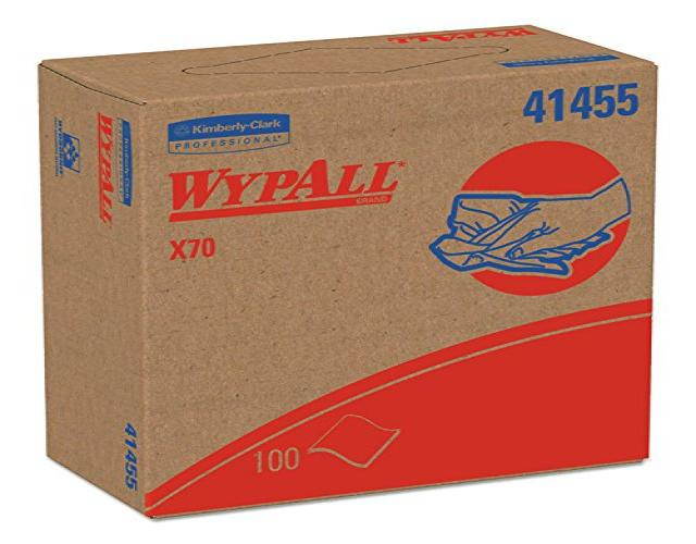 Kimberly-Clark Professional Wypall X70 Wipers Pop-Up Box 100Shts/BX WE 41455BX