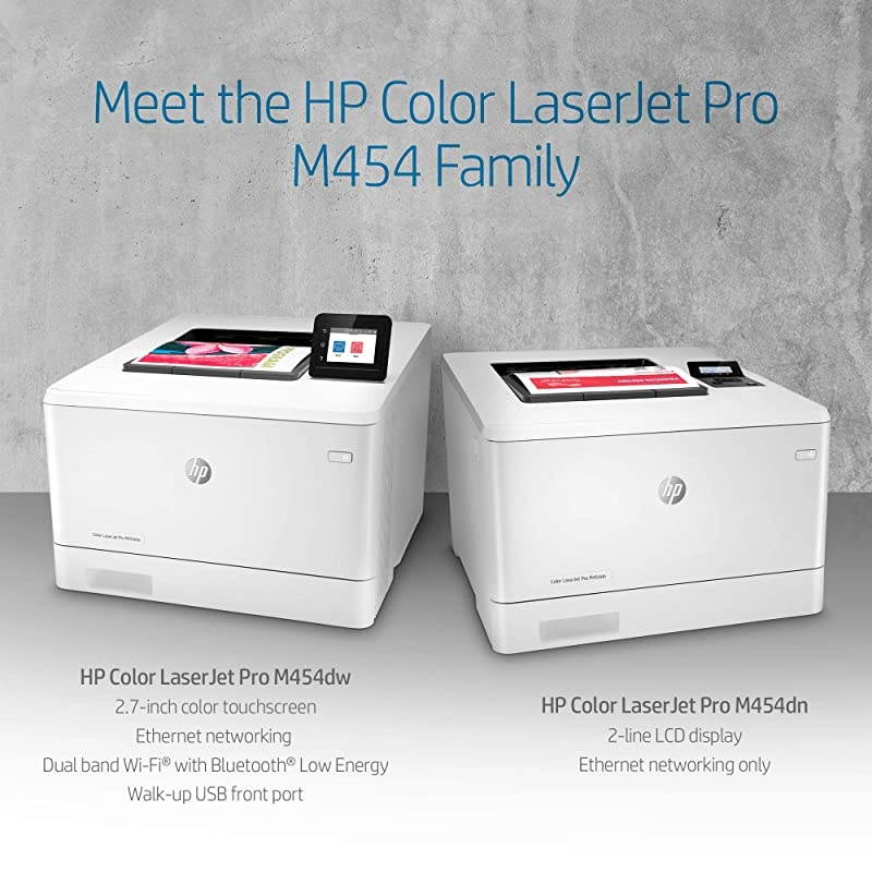 Color LaserJet Pro M454dw Wireless Laser Printer DoubleSided Mobile Printing Security Features Works with Alexa W1Y45A