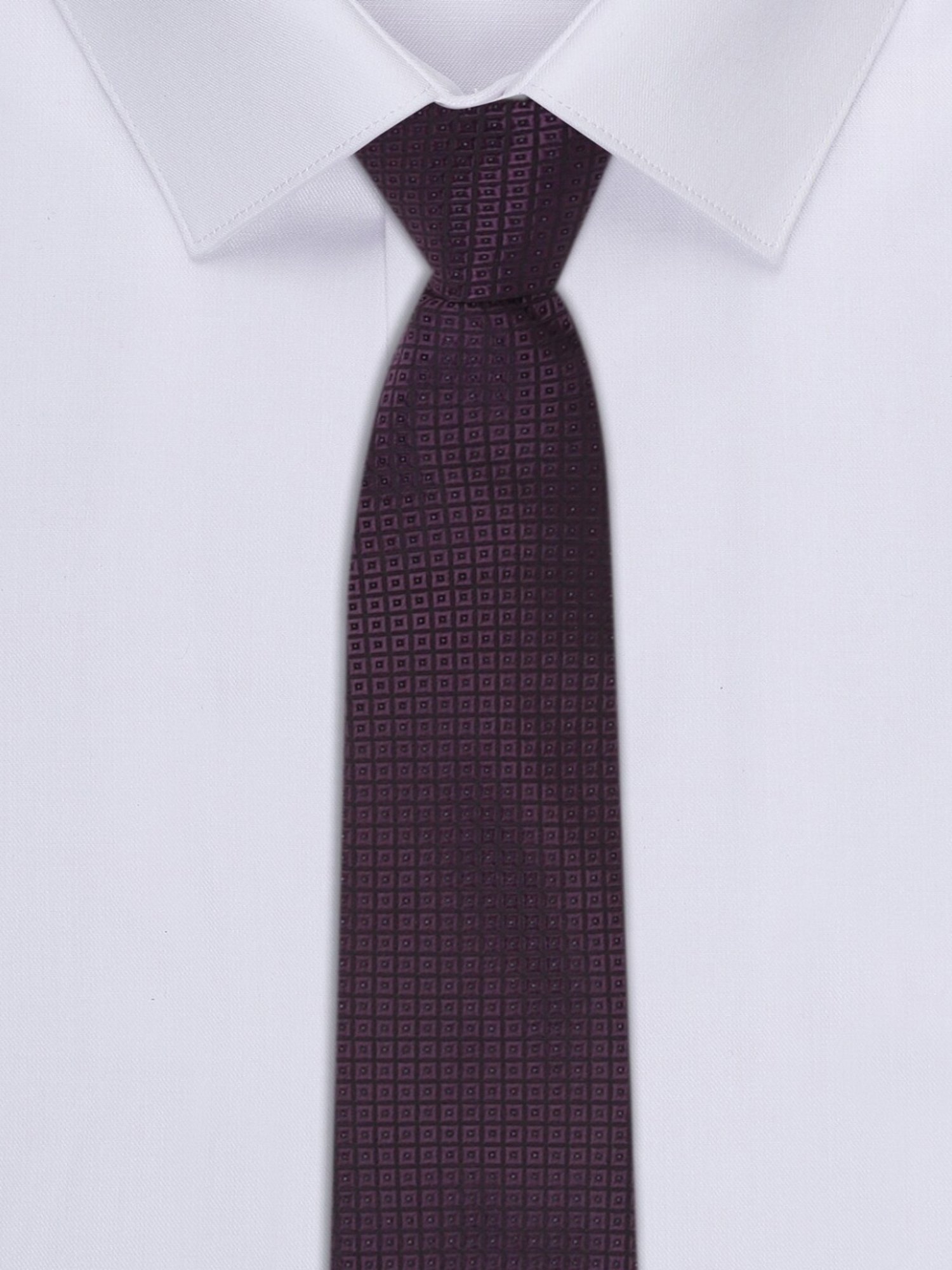 Van Heusen Purple Embroidered Tie