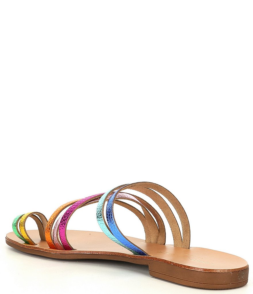 Kurt Geiger London Delilah Rainbow Leather Flat Sandals