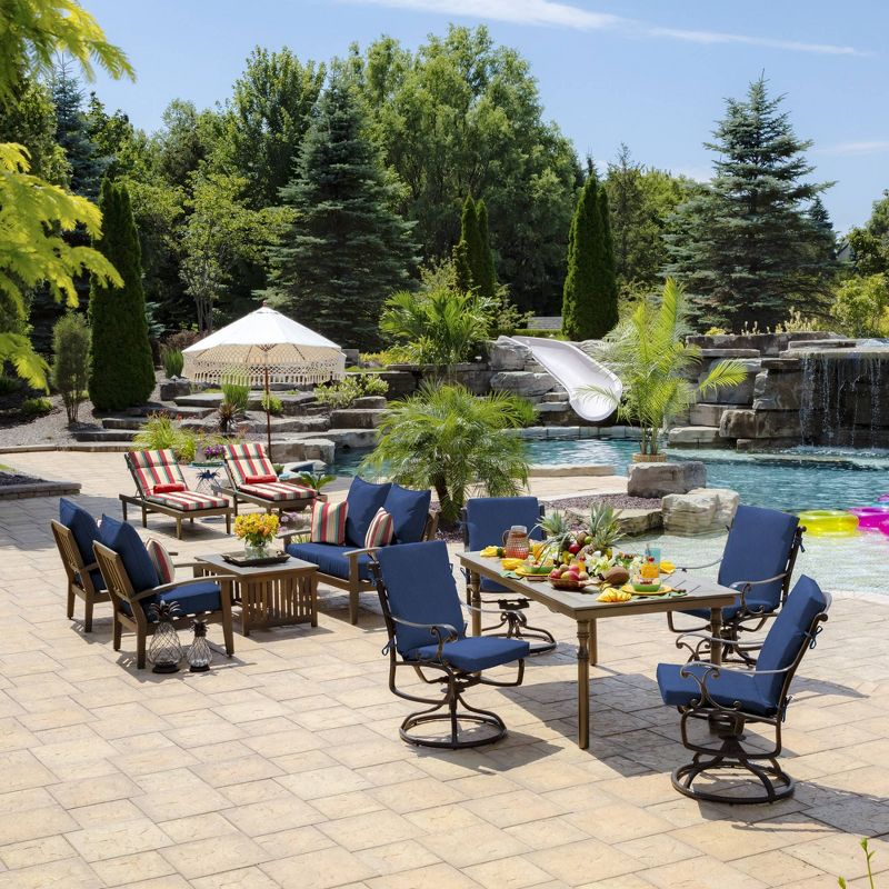 2pk Keeley Stripe Outdoor Throw Pillows Red - Arden Selections