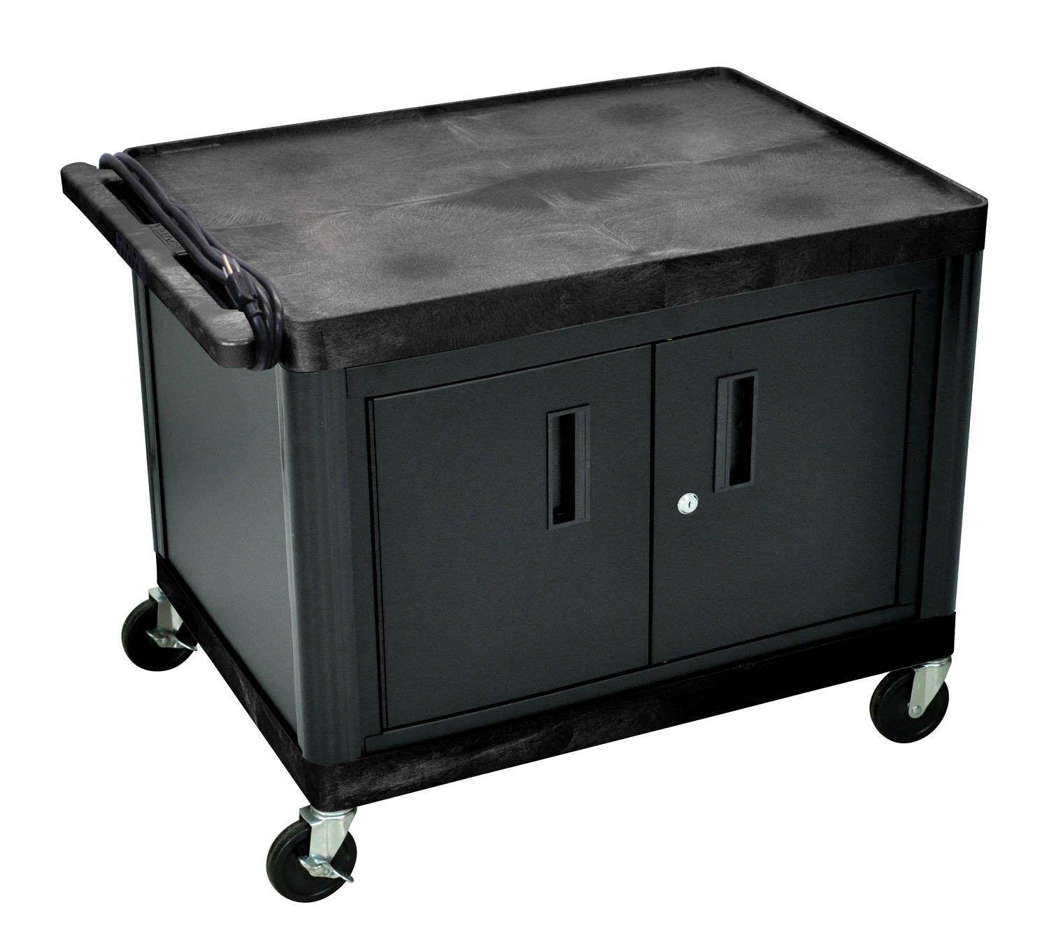Luxor A/V Cart with Locking Cabinet 27" H