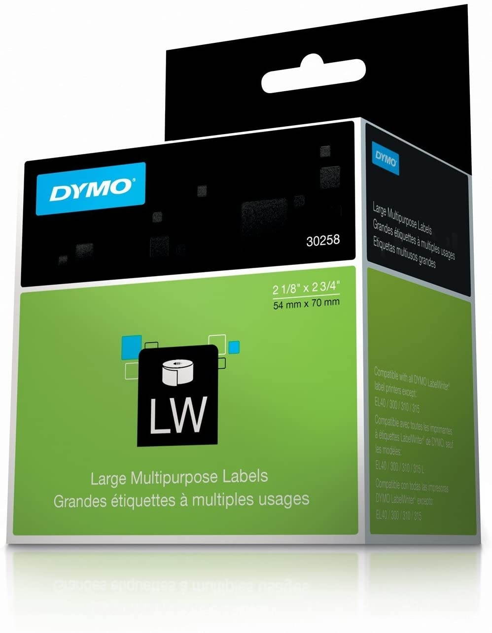 Dymo 30258 LabelWriter Self-Adhesive 2-1/8" X 2.75" Diskette Label, 400ct