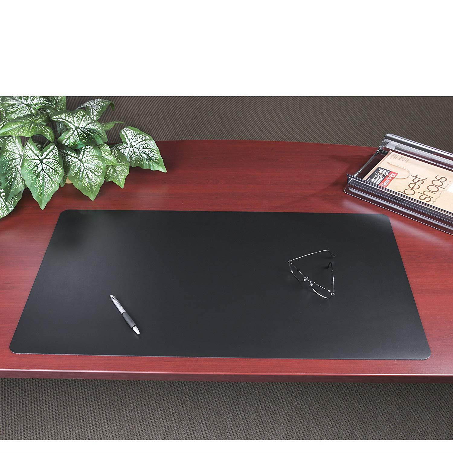 Artistic 20" x 36" Rhinolin II Ultra-Smooth Writing Pad Desk Mat with Exclusive Microban Antimicrobial Protection, Black