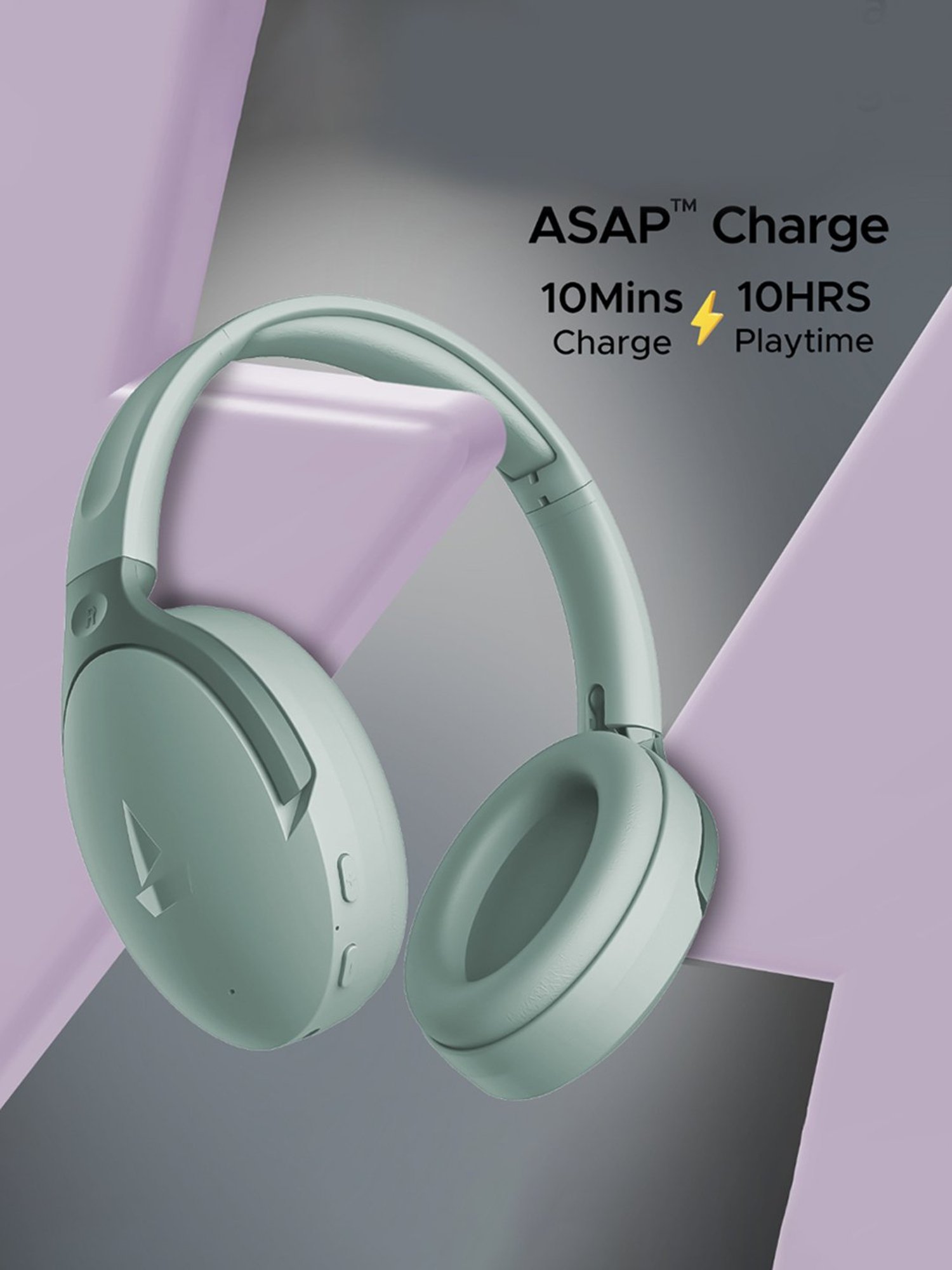 Boat Rockerz 551ANC Active Noise Cancellation Headphones with Upto 100H Playtime (Saga Green)