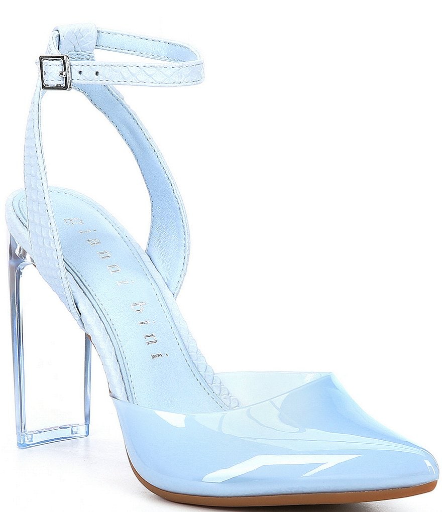 Gianni Bini Lorynnetwo Ankle Strap Clear Vinyl Two Piece Pumps