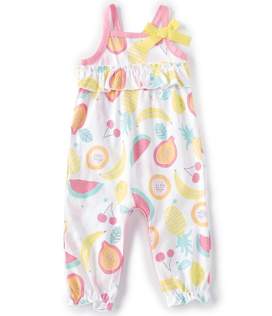 Baby Starters Baby Girls 3-9 Months Fruit Ruffle-Trim Coverall