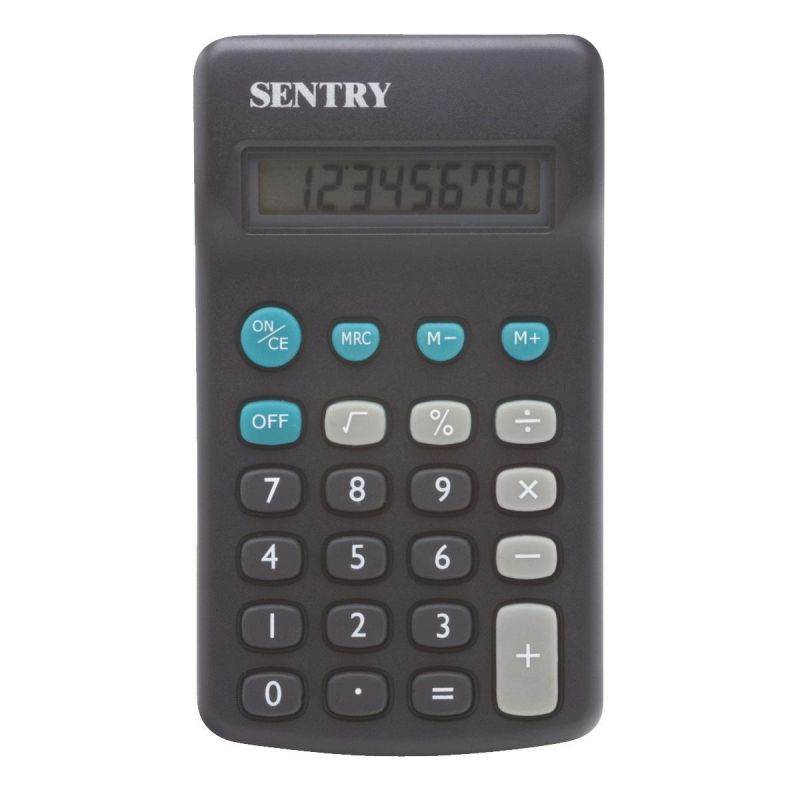 Sentry CA338 Dual-Power Calculator Black